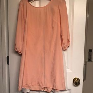 Peach Zip-Up back dress